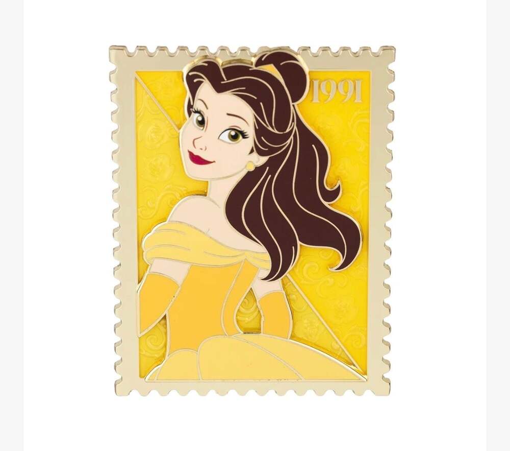 PALM Disney Royal Stamp Beauty and the Beast Belle Collectible Pin (IN HAND)